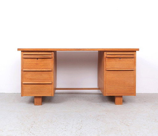 Groot Vintage Houten Bureau, Jaren 60