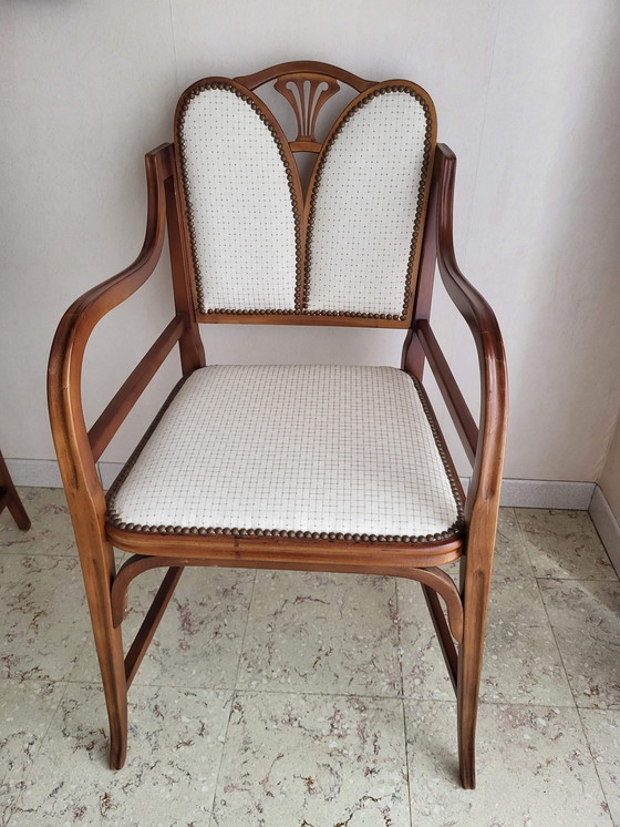 Image 1 of 2x Thonet stoel met bankje