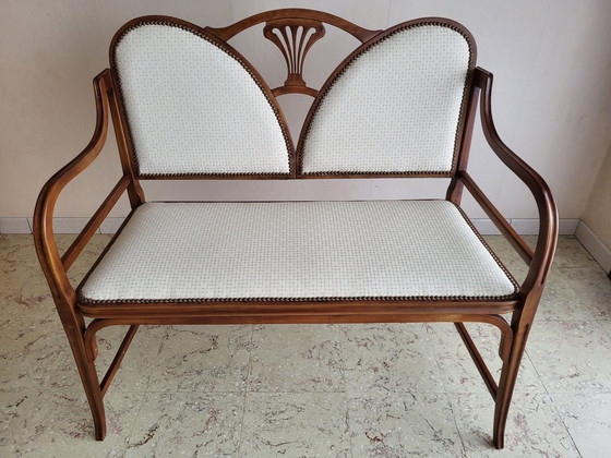 Image 1 of 2x Thonet stoel met bankje