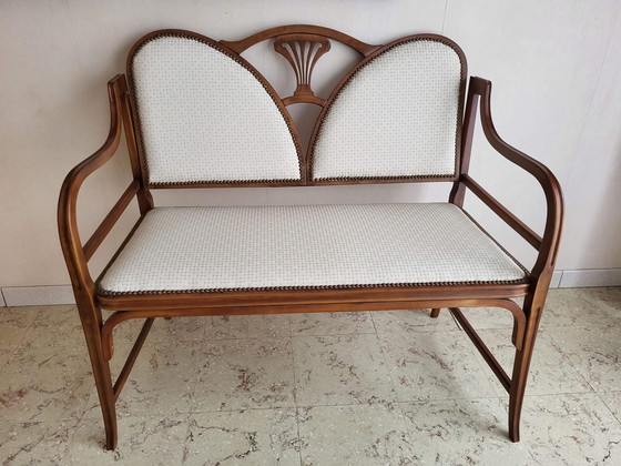 Image 1 of 2x Thonet stoel met bankje