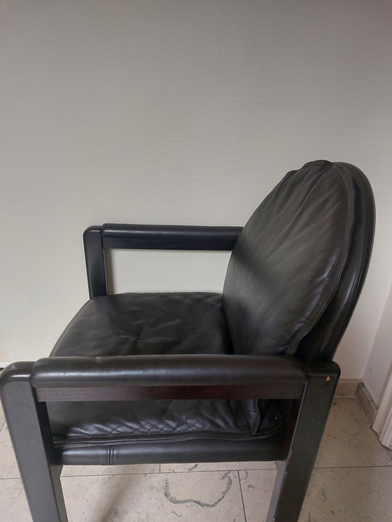 Image 1 of Dark Brown Armchair Bulo Memphis Style