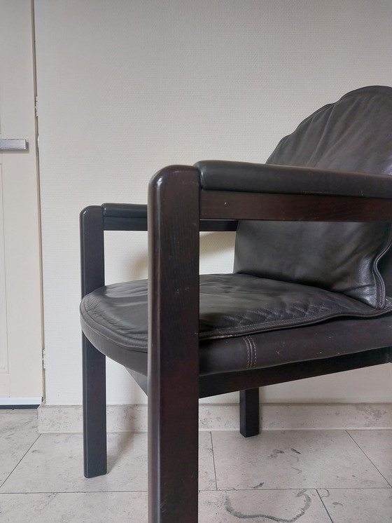 Image 1 of Dark Brown Armchair Bulo Memphis Style