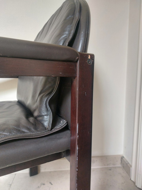 Image 1 of Dark Brown Armchair Bulo Memphis Style