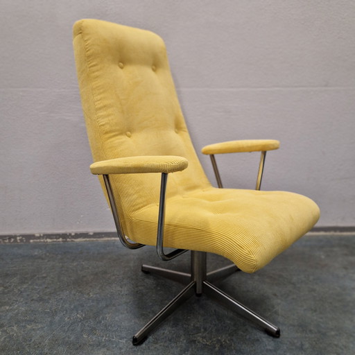 Vintage Draaifauteuil Nieuw Bekleed Goldsiegel Fauteuil