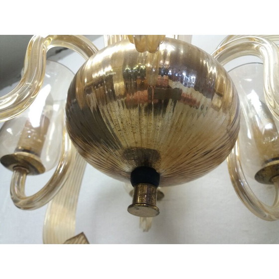 Image 1 of Vintage glazen kroonluchter Ardeco, Tsjecho-Slowakije 1930