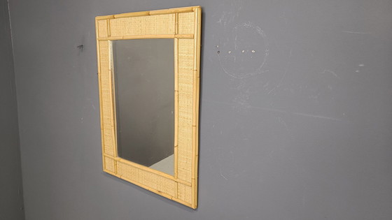 Image 1 of Mid Century Bamboe Spiegel van Dal Vera, 1960