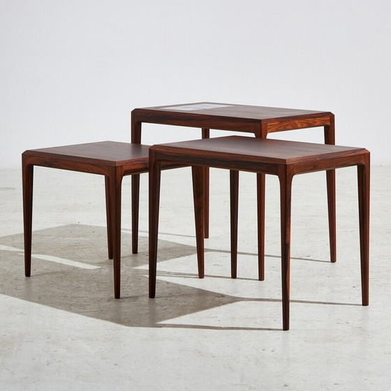 Image 1 of Vintage palissander nesttafels van Johannes Andersen voor Cfc Silkeborg