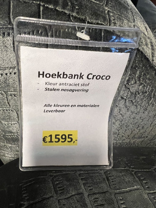 Stijlvolle Hoekbank Croco Voor €1595,-