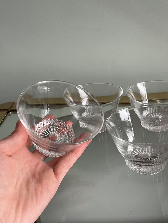 Image 1 of Vintage Reims France glazen schaaltjes voor dessert