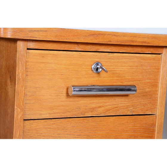 Image 1 of Vintage Bauhaus eikenhouten bureau van Jindrich Halabala voor Up Zavody, Tsjechië 1930