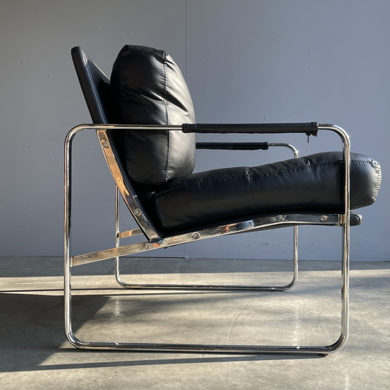 Image 1 of Vintage Leren Club Fauteuil, Moderne Stijl, 1980S