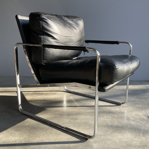 Vintage Leren Club Fauteuil, Moderne Stijl, 1980S