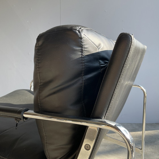 Image 1 of Vintage Leren Club Fauteuil, Moderne Stijl, 1980S