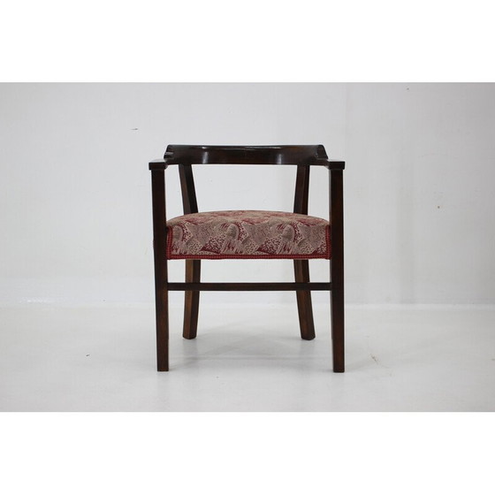 Image 1 of Vintage fauteuil van beukenhout en gebogen hout, Tsjecho-Slowakije 1940
