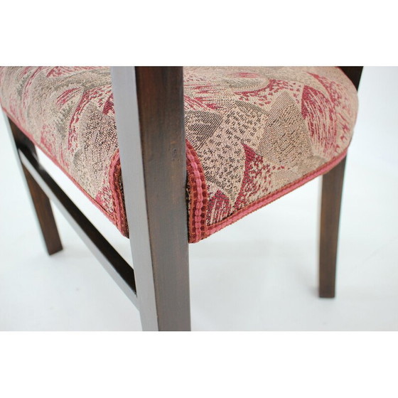 Image 1 of Vintage fauteuil van beukenhout en gebogen hout, Tsjecho-Slowakije 1940