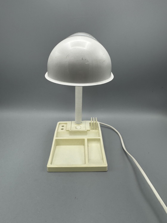 Image 1 of Bureaulamp E-Lite Met Buigarm En Paperclip Bakje In De Voet, Ca. 1970