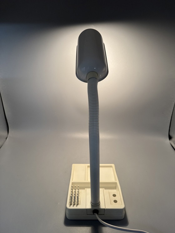 Image 1 of Bureaulamp E-Lite Met Buigarm En Paperclip Bakje In De Voet, Ca. 1970