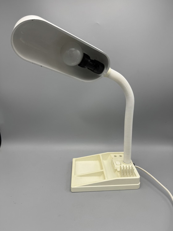 Image 1 of Bureaulamp E-Lite Met Buigarm En Paperclip Bakje In De Voet, Ca. 1970