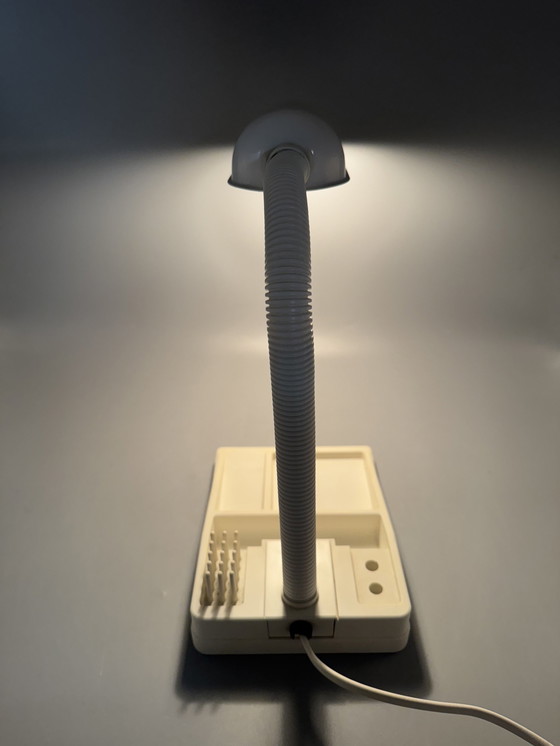 Image 1 of Bureaulamp E-Lite Met Buigarm En Paperclip Bakje In De Voet, Ca. 1970