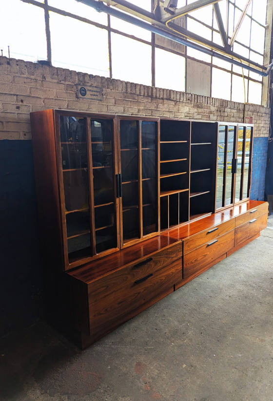 Image 1 of 3X Rosewood Wall Unit - Ib Kofod-Larsen For Faarup Møbelfabrik 