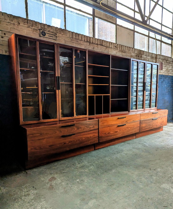 Image 1 of 3X Rosewood Wall Unit - Ib Kofod-Larsen For Faarup Møbelfabrik 