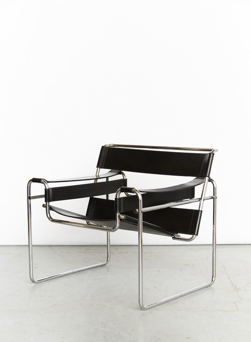  Marcel Breuer clubfauteuil B3 "Wassily Stoel" Voor Gavina