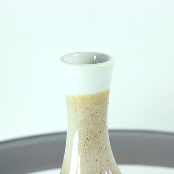 Image 1 of Vintage vaas van bruin keramiek voor Ditmar Urbach, Tsjecho-Slowakije 1960