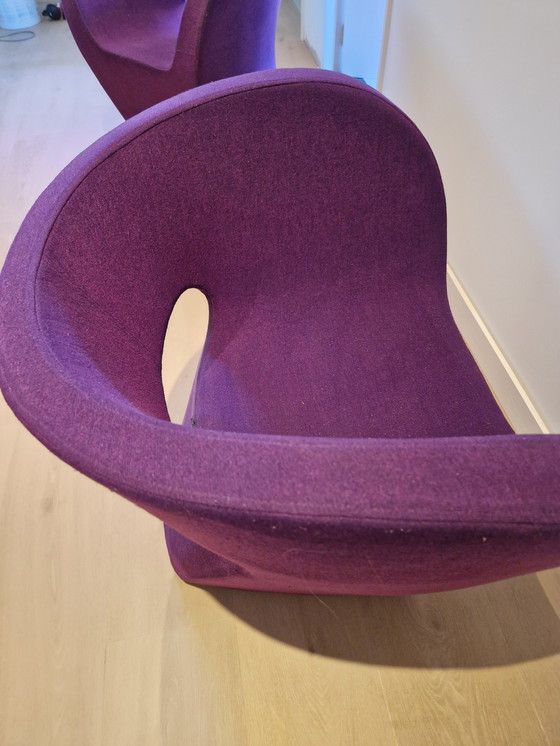 Image 1 of 2x Moroso fauteuil Victoria and Albert paars