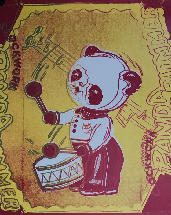 Image 1 of Andy Warhol “Toy Paintings Four Pandas, 1983”. Extra Groot Formaat. 