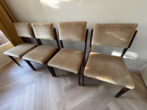 4X Vintage Eetkamerstoelen