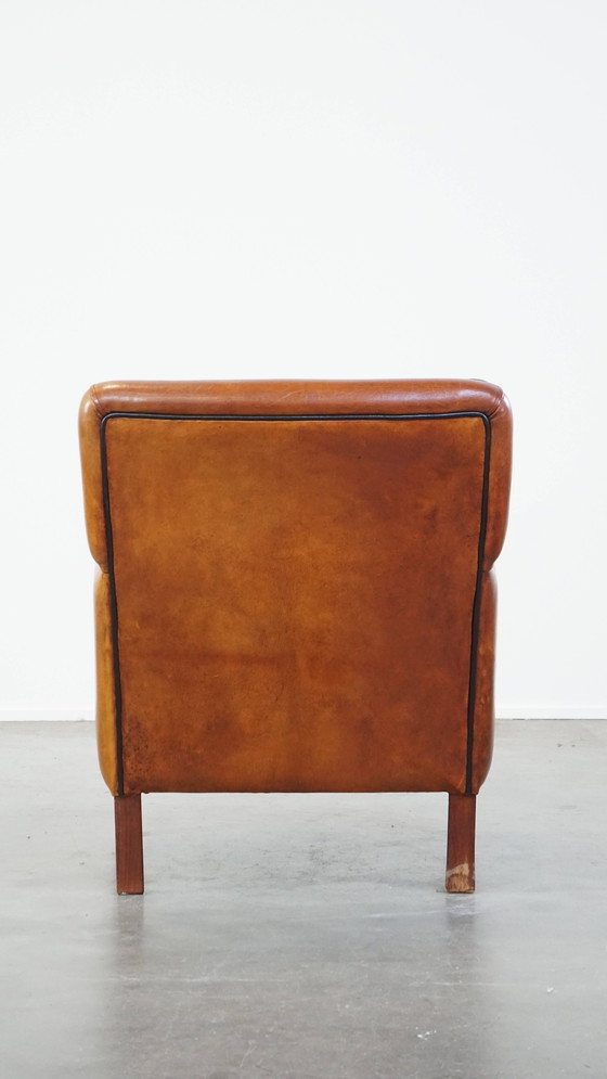 Image 1 of Armchair Gemaakt Van Schapenleer