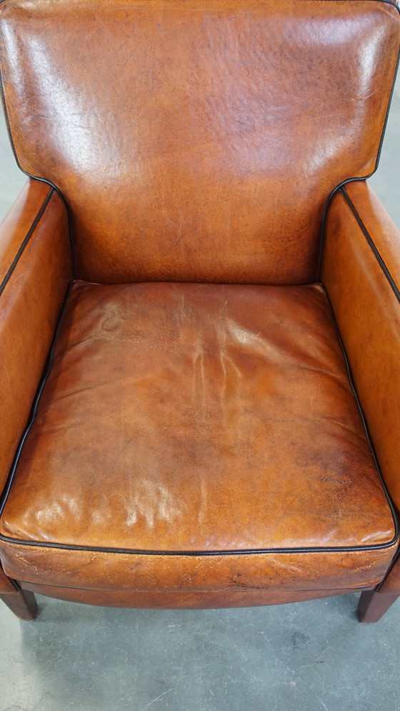 Image 1 of Armchair Gemaakt Van Schapenleer