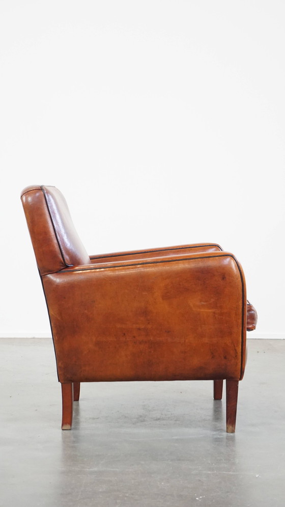 Image 1 of Armchair Gemaakt Van Schapenleer