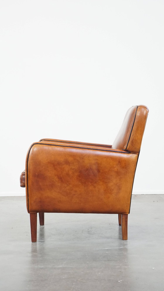 Image 1 of Armchair Gemaakt Van Schapenleer