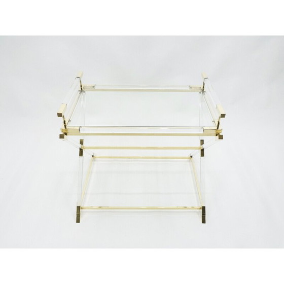 Image 1 of Vintage plexiglas en messing dienstmeisje 1970