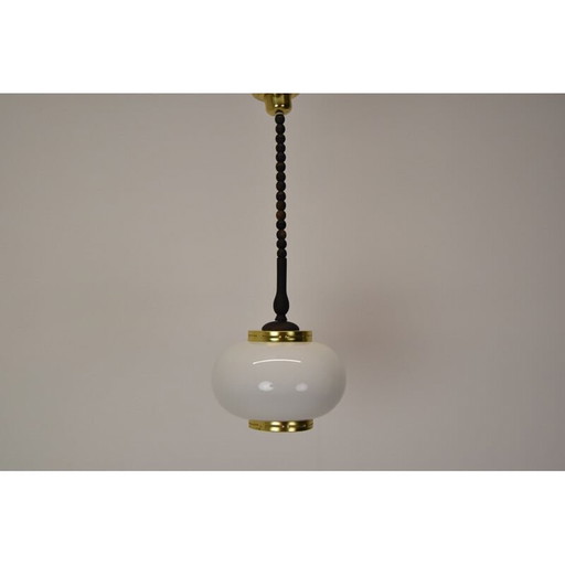 Vintage messing hanglamp van Polam-Bielsko, jaren 1970