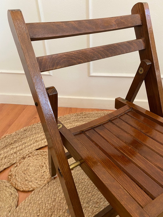 Image 1 of 2x Vintage torck kinder  klapstoelen