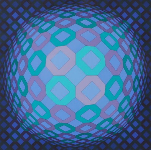 Victor Vasarely Litho gesigneerd