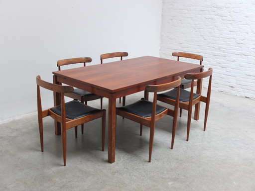 Originele eetkamertafel van Alfred Hendrickx voor Belform, 1960S