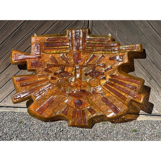 Image 1 of Vintage bas-reliëf van hars door Matius, Frankrijk 1970