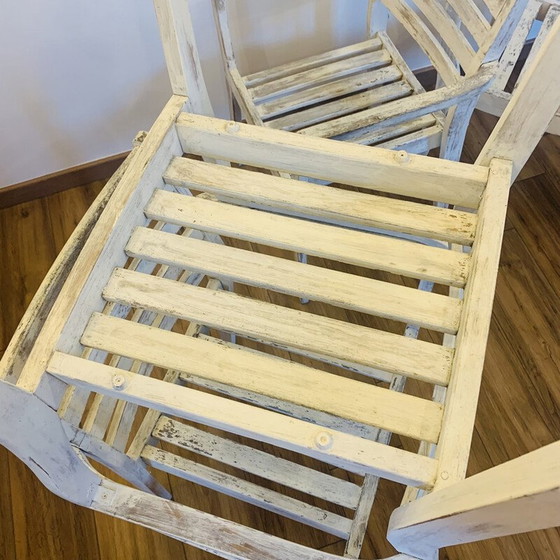 Image 1 of Set van 4 vintage houten stoelen