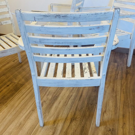 Image 1 of Set van 4 vintage houten stoelen