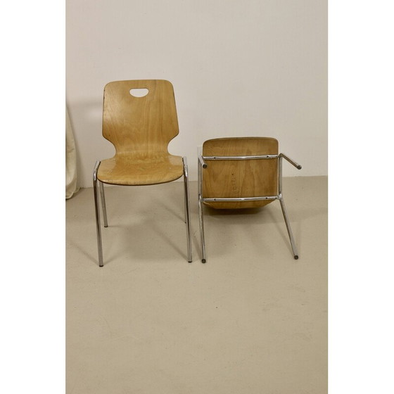 Image 1 of Paar vintage stapelstoelen in multiplex, 1980