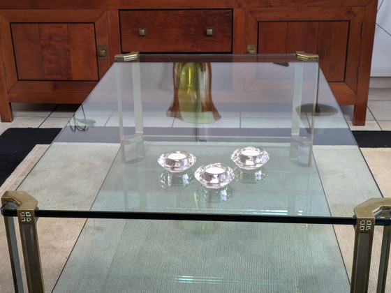 Image 1 of Ghyczy Glass & Brass Messing Salontafel