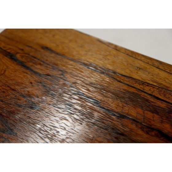 Image 1 of Vintage "Alpacka" bank in rozenhout en metaal van Gillis Lundgren voor Möbel-Ikéa, Zweden 1960