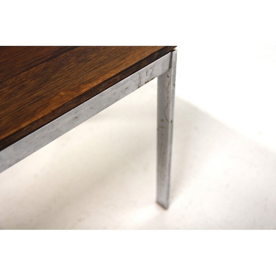 Image 1 of Vintage "Alpacka" bank in rozenhout en metaal van Gillis Lundgren voor Möbel-Ikéa, Zweden 1960