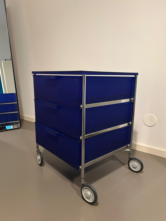 Image 1 of Kartell Mobil 3 Trolley Kobaltblauw