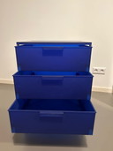 Kartell Mobil 3 Trolley Kobaltblauw