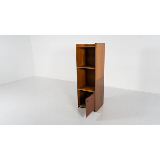 Image 1 of Vintage Artona plank in hout en leer door Afra en Tobia Scarpa voor Maxalto, 1970