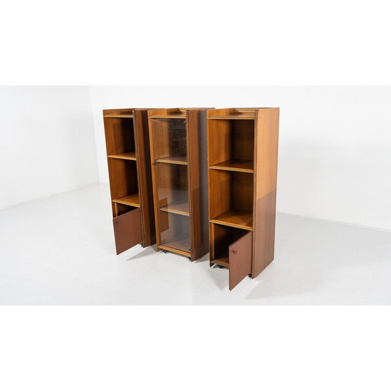 Image 1 of Vintage Artona plank in hout en leer door Afra en Tobia Scarpa voor Maxalto, 1970